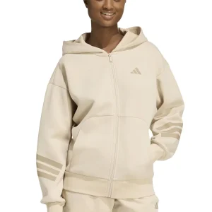 FELPA BEIGE ADIDAS FUTURE ICONS 3STRIPES DA DONNA