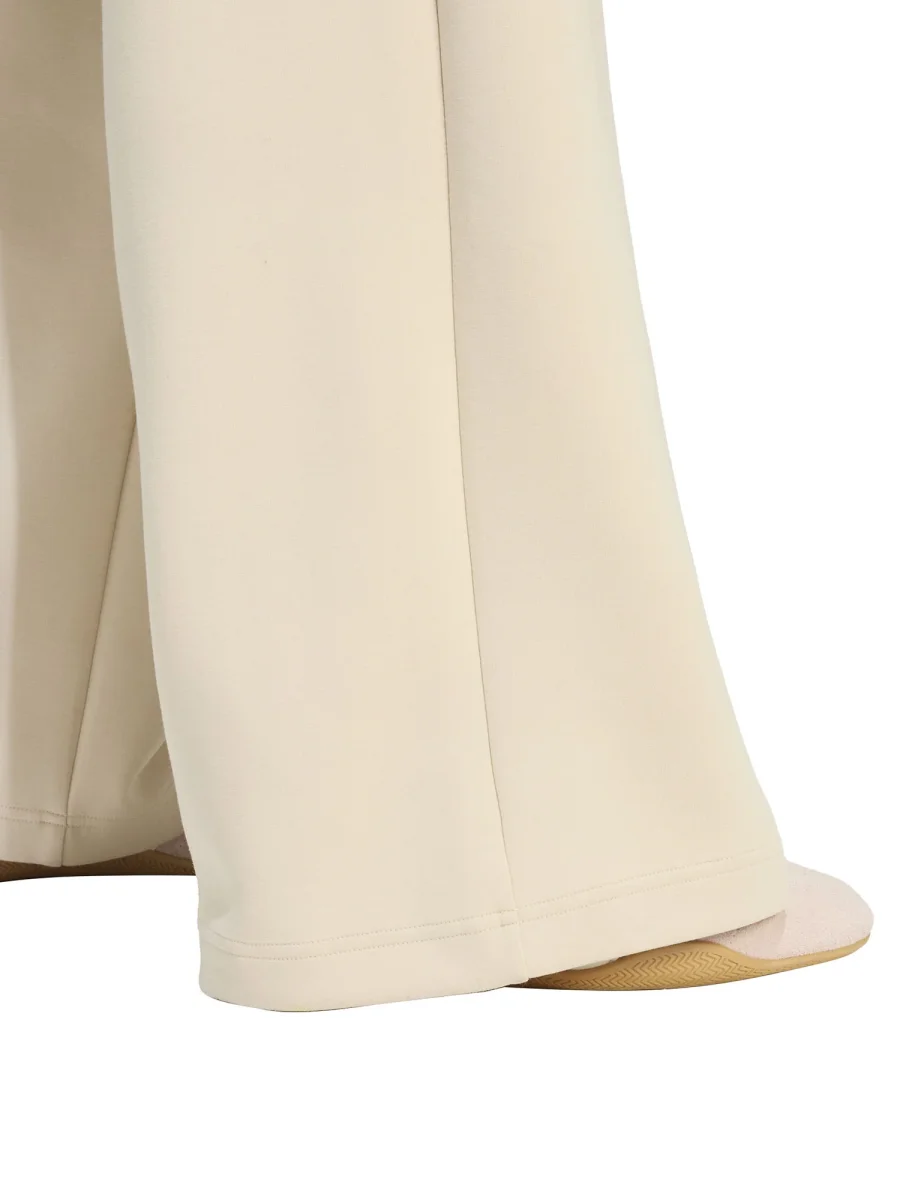 PANTALONE A GAMBA DRITTA ADIDAS DA DONNA BEIGE - immagine 5