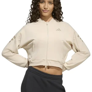 FELPA BEIGE ADIDAS FUTURE ICONS 3STRIPES DA BAMBINA