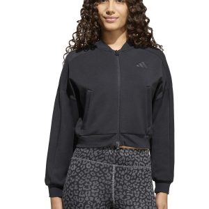 FELPA CROP FUTURE ICONS 3-STRIPES ADIDAS DA BAMBINA NERO