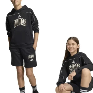 SHORT NERO ADIDAS CON LOGO JUNIOR UNISEX