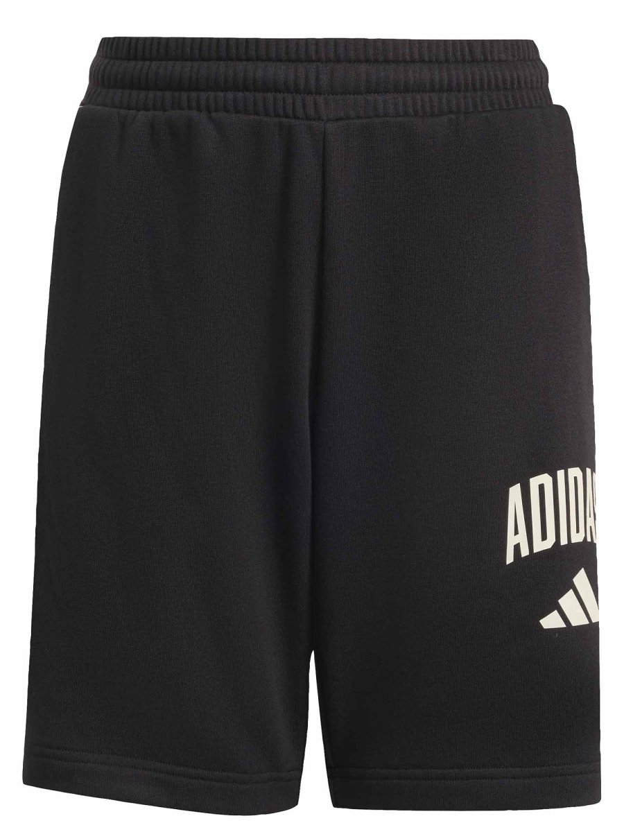 SHORT NERO ADIDAS CON LOGO JUNIOR UNISEX - immagine 3