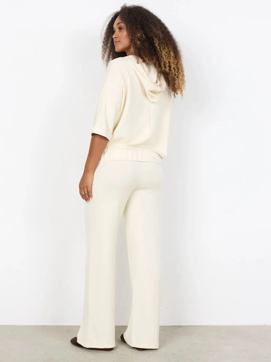 FELPA PANNA SOYA CONCEPT CON CAPPUCCIO E ZIP DA DONNA - immagine 4