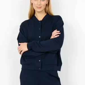 FELPA BLU SOYA CONCEPT CON BOTTONI DA DONNA