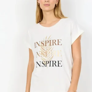 T-SHIRT BIANCO-BEIGE SOYA CONCEPT CON STAMPA DA DONNA