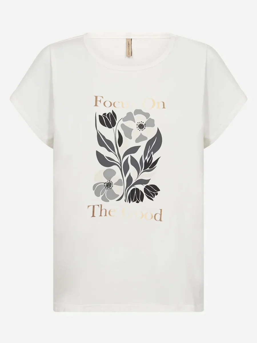 T-SHIRT PANNA-NERO SOYA CONCEPT DA DONNA - immagine 3