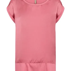 T-SHIRT ROSA SOYA CONCEPT CON SCOLLO ROTONDO DA DONNA