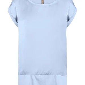 T-SHIRT AZZURRO SOYA CONCEPT CON SCOLLO ROTONDO DA DONNA