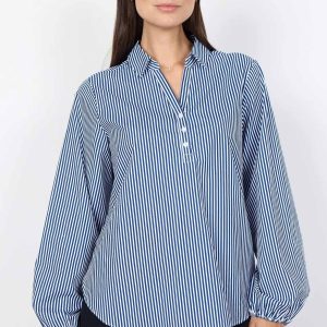 CAMICIA BLU SOYA CONCEPT A RIGHE DA DONNA