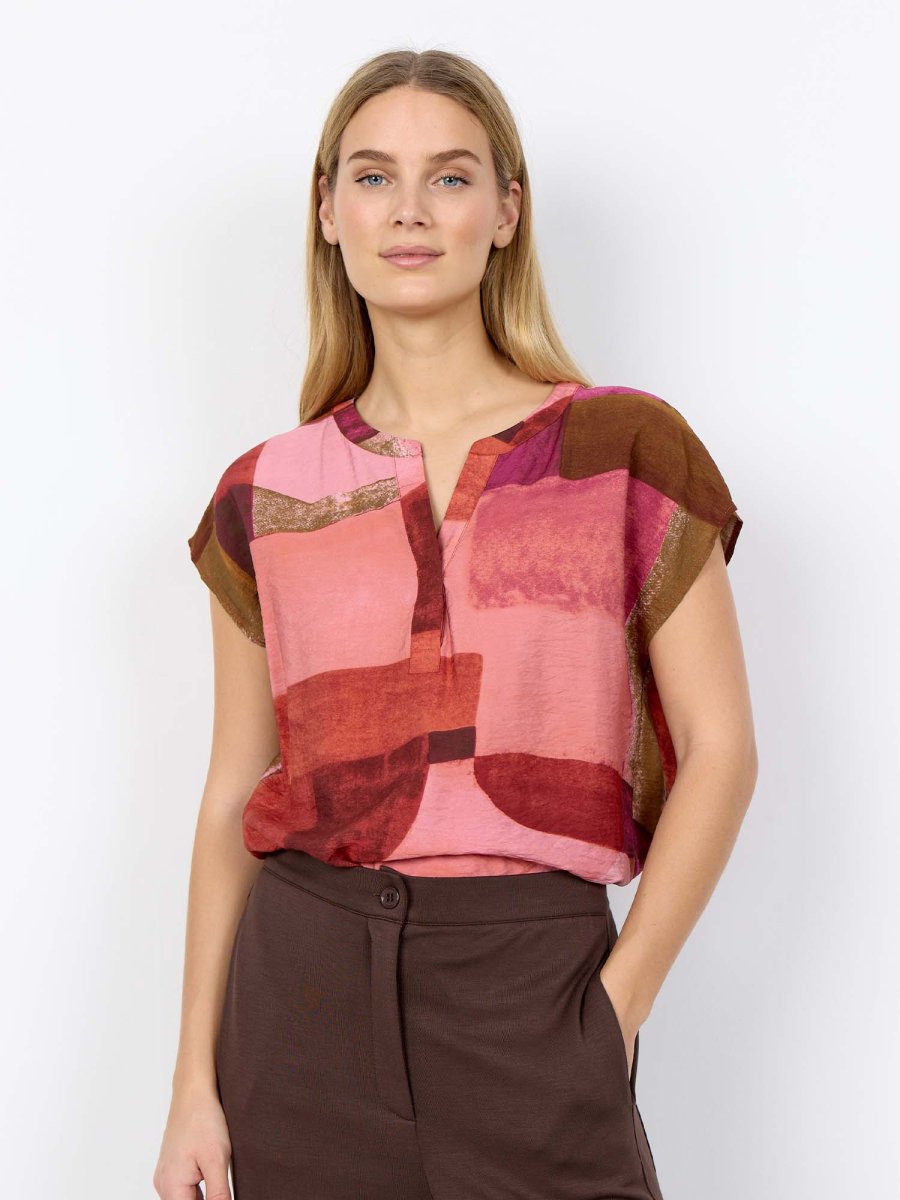 BLOUSA ROSA MULTICOLOR SOYA CONCEPT A FANTASIA DA DONNA