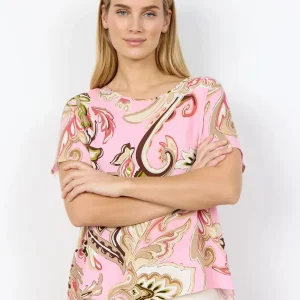 BLOUSA ROSA MULTICOLOR SOYA CONCEPT A MANICHE CORTE DA DONNA