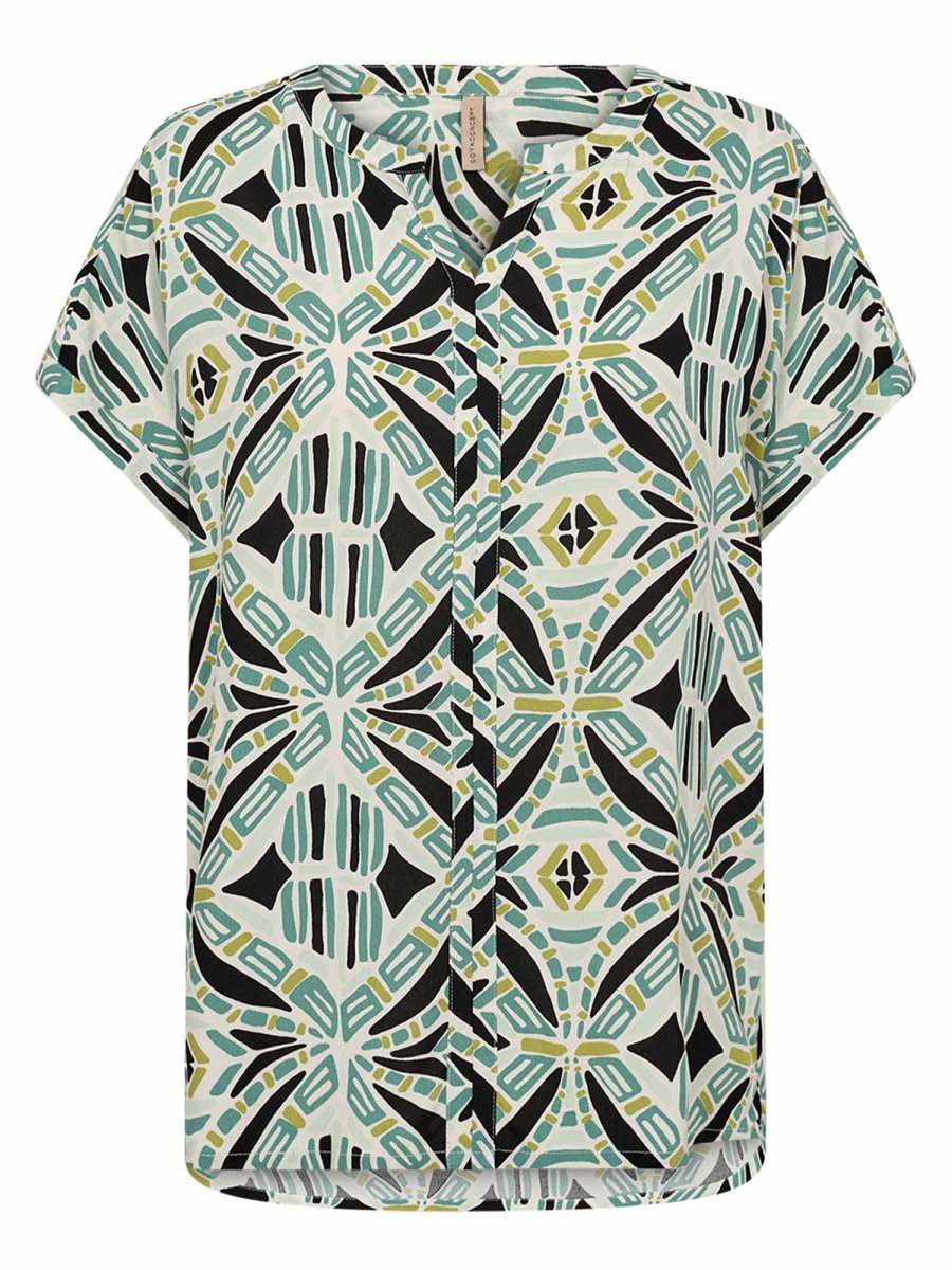 BLOUSA VERDE MULTICOLOR SOYA CONCEPT CASSIEL DA DONNA - immagine 3