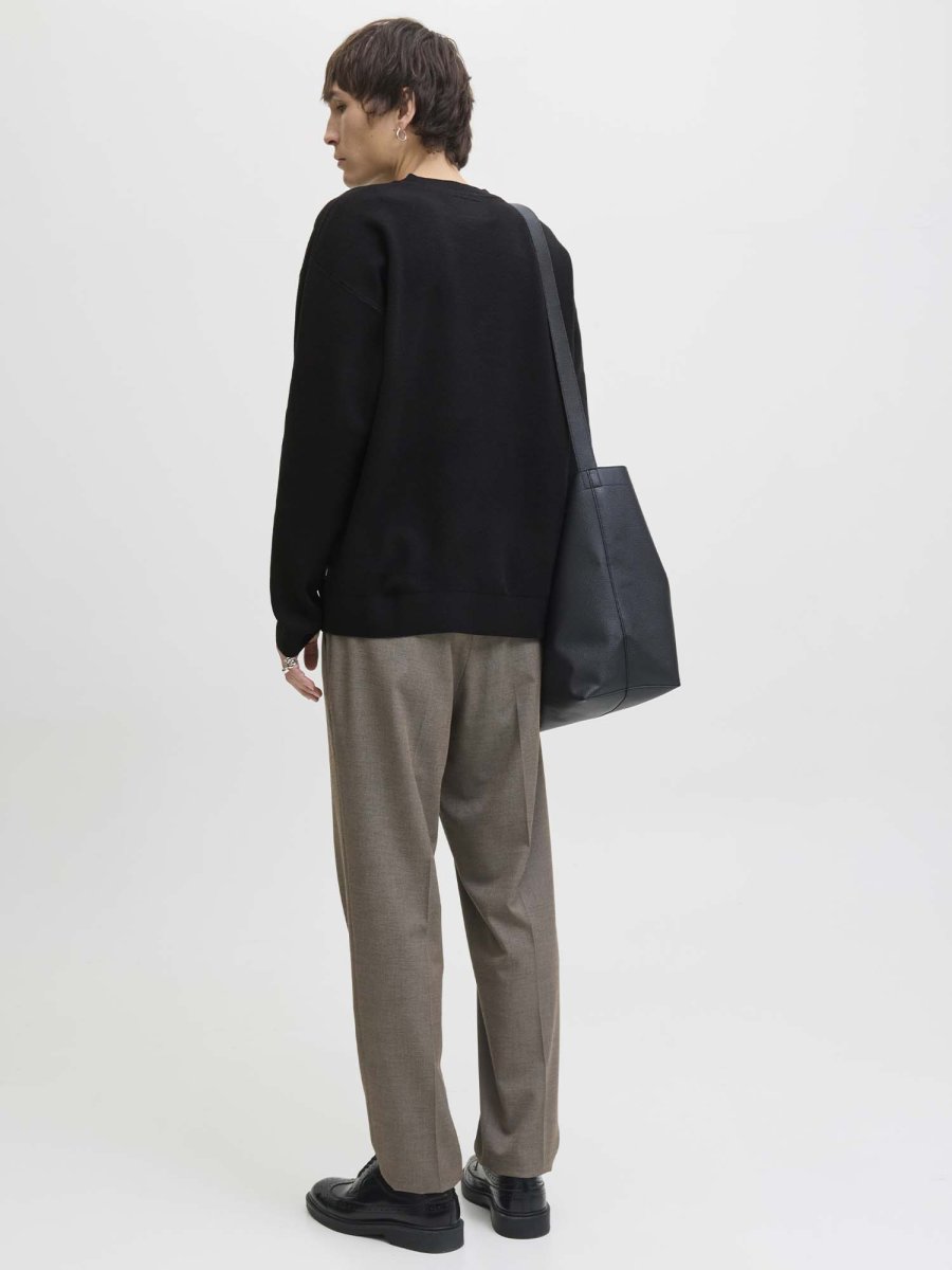 PULLOVER GIROCOLLO BLABRADFO JACK&JONES DA UOMO NERO - immagine 4