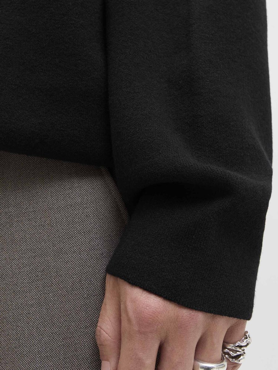 PULLOVER GIROCOLLO BLABRADFO JACK&JONES DA UOMO NERO - immagine 5