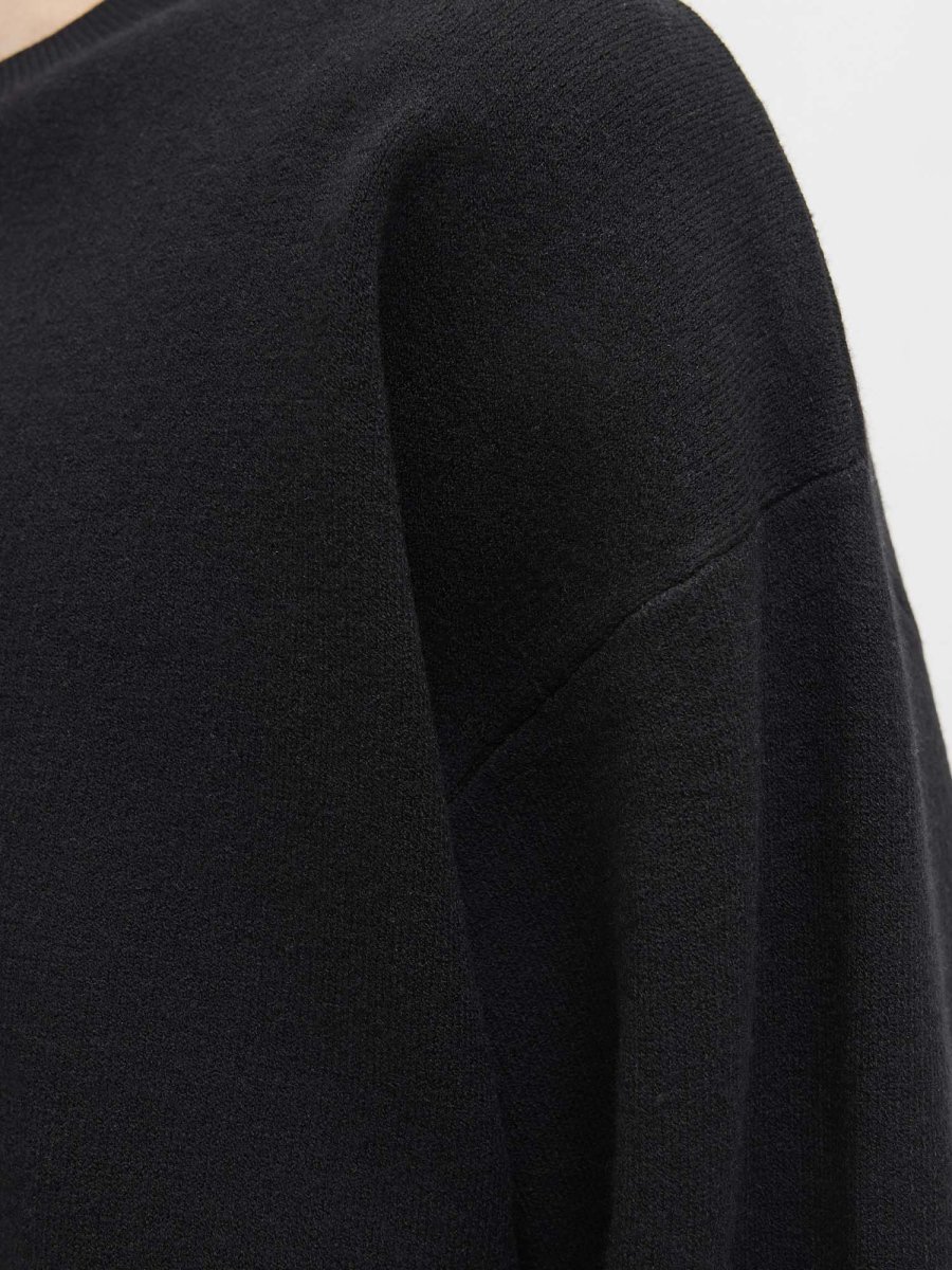 PULLOVER GIROCOLLO BLABRADFO JACK&JONES DA UOMO NERO - immagine 6