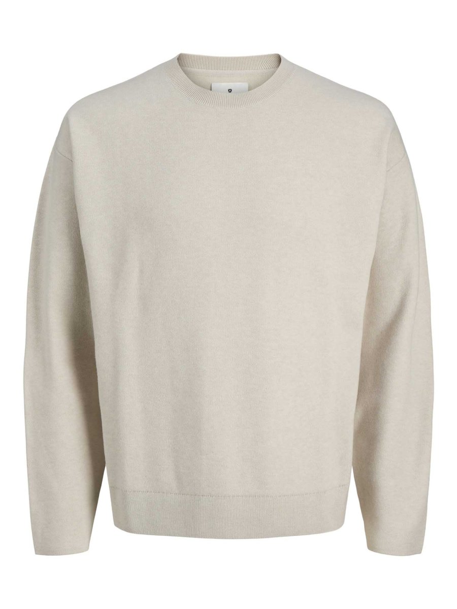 PULLOVER GIROCOLLO BLABRADFO JACK&JONES DA UOMO PANNA - immagine 2