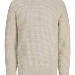 PULLOVER IN MAGLIA STRUTTURATA JACK&JONES DA RAGAZZO BEIGE