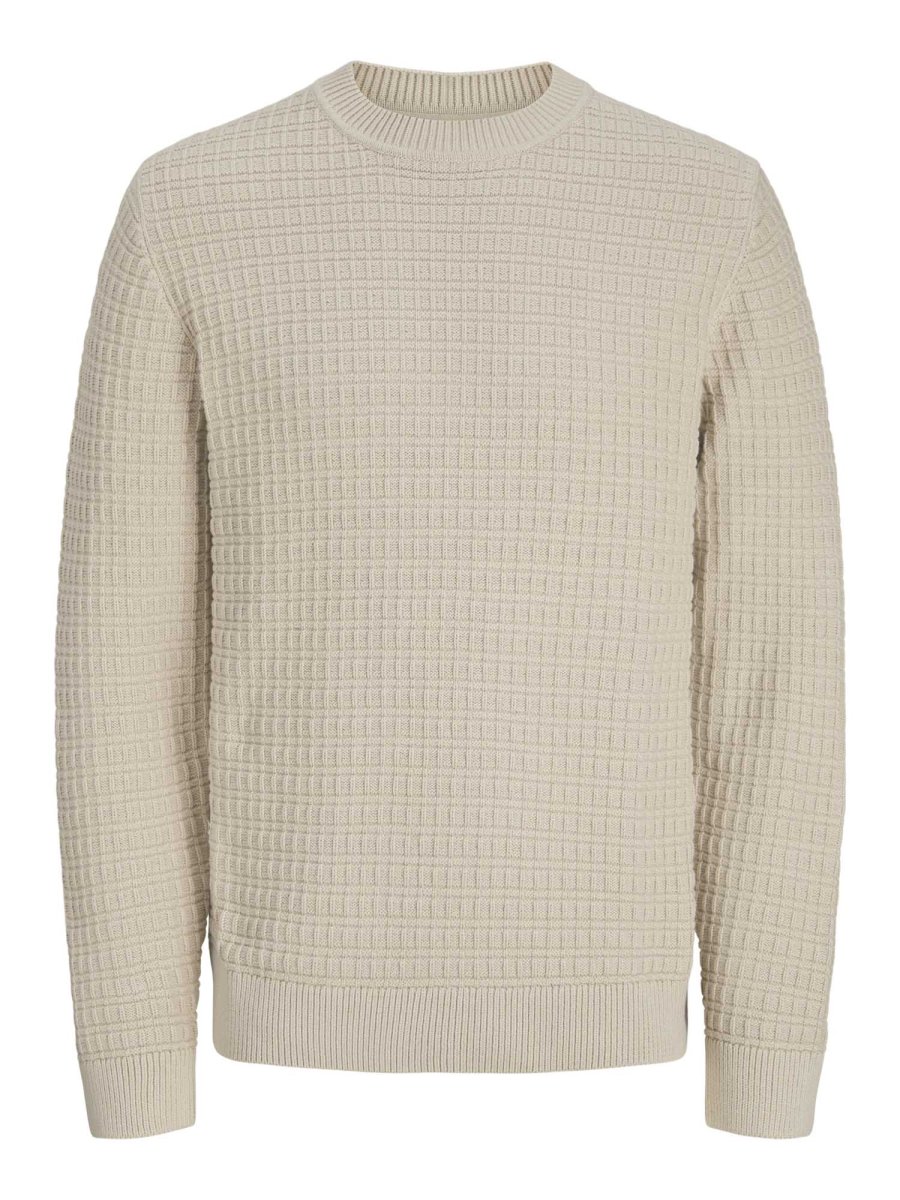 PULLOVER IN MAGLIA STRUTTURATA JACK&JONES DA RAGAZZO BEIGE