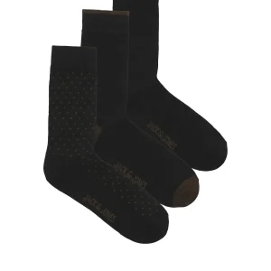 CALZE SET 3 PAIA ORGANIC JACK&JONES DA UOMO NERO