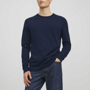 MAGLIA BASIC JACK&JONES DA UOMO BLU