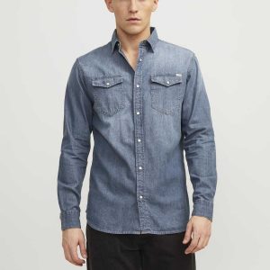 Camicia da uomo Jack&Jones Jjesheridan in denim light