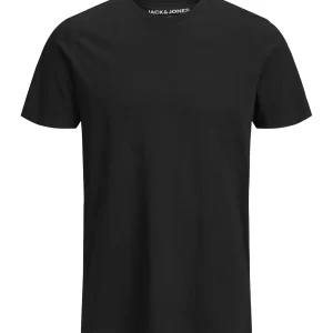 T-SHIRT BASIC GIROCOLLO JACK&JONES DA RAGAZZO NERO