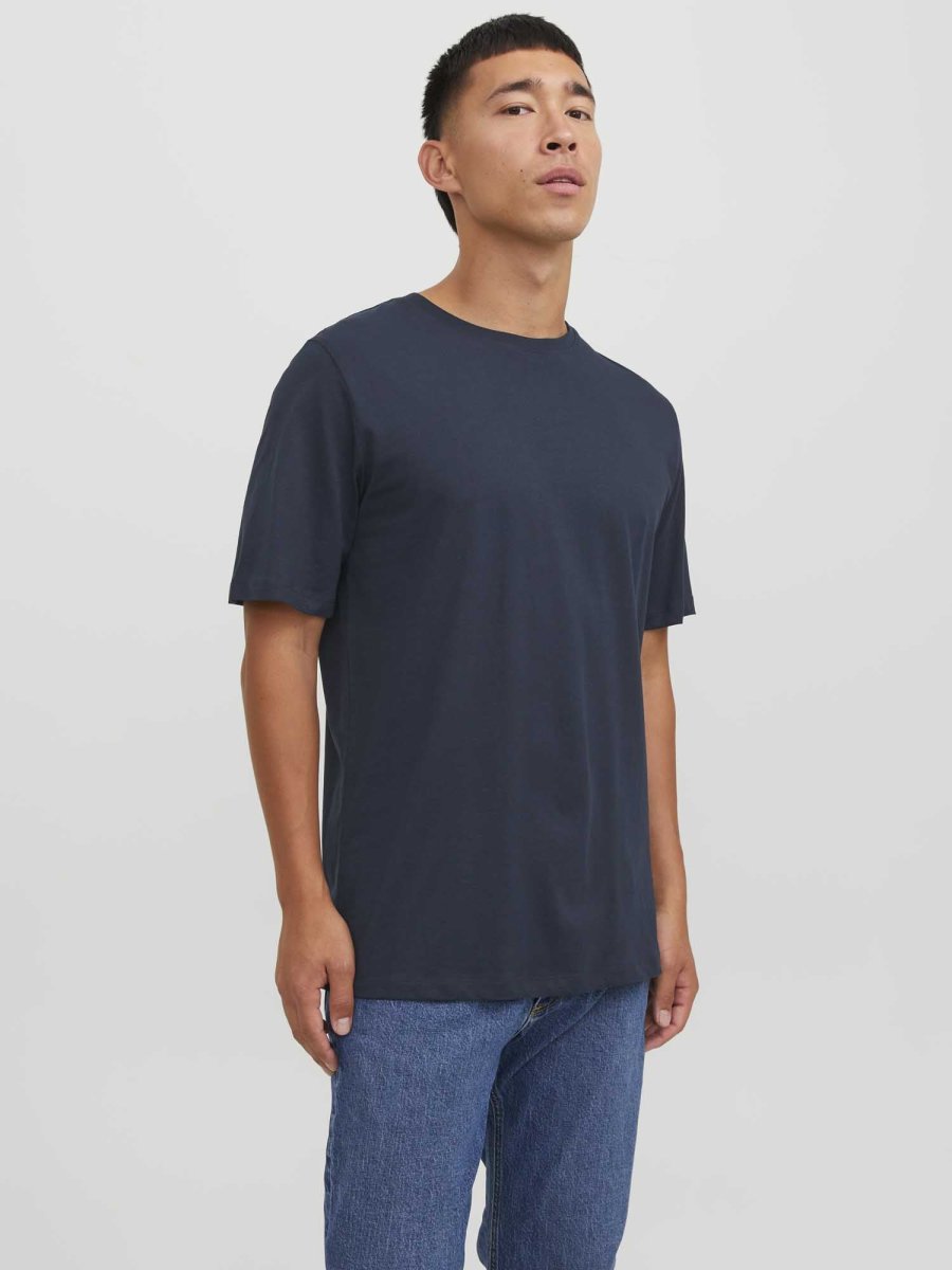 T-SHIRT BASIC GIROCOLLO JACK&JONES DA RAGAZZO BLU - immagine 2
