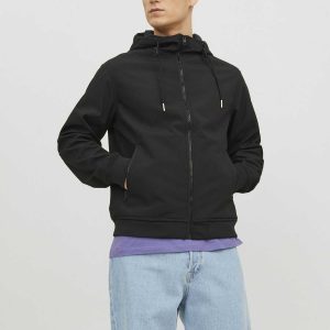 GIUBBINO SOFTSHELL JACK&JONES DA RAGAZZO NERO