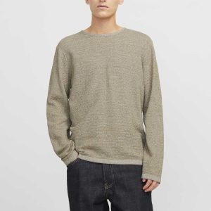 PULLOVER GEORGE JACK&JONES DA UOMO BEIGE