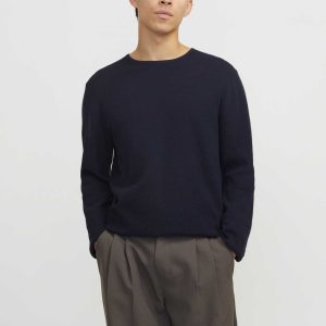 Jack&Jones maglione girocollo blu navy da uomo