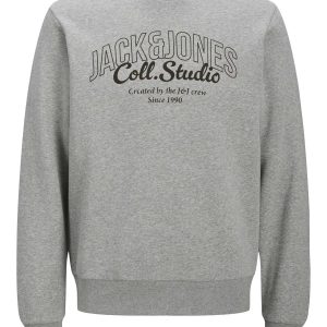 FELPA GIROCOLLO MAKOTO JACK&JONES GRIGIO