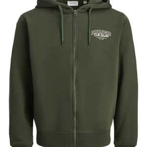 FELPA CON CAPPUCCIO MAKOTO JACK&JONES DA RAGAZZO VERDE