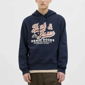 FELPA CON STAMPA LOGO JACK&JONES DA RAGAZZO BLU