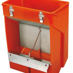 MANGIATOIA TRAMOGGIA PER CONIGLI A 2 SCOMPARTI SENZA COPERCHIO  cm. 23x13x26 h