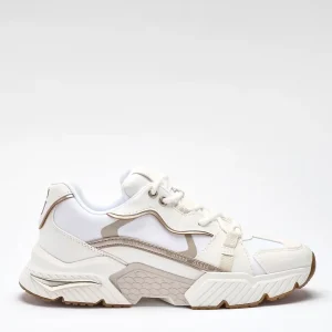 SNEAKER BIANCA-ORO GUESS CARRLI 6 DA DONNA