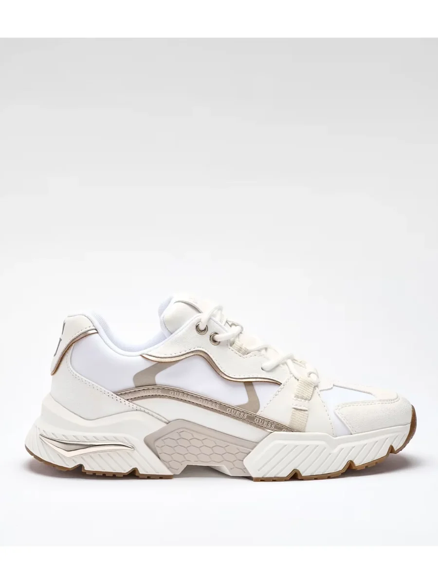 SNEAKER BIANCA-ORO GUESS CARRLI 6 DA DONNA