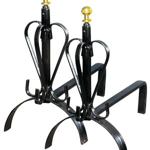 ALARI PER CAMINETTI LUSSO  cm. 31×34 2 pezzi