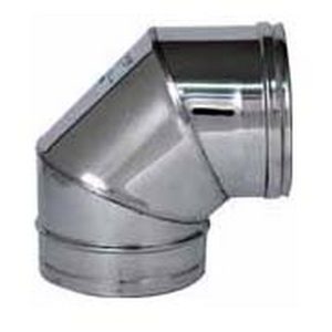 GOMITO A 90? INOX AISI 316 PER STUFA ? cm. 8