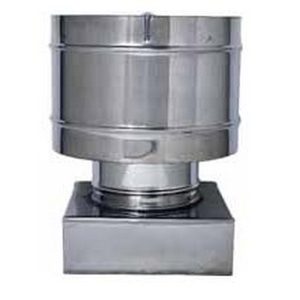 FUMAIOLO FISSO ANTIVENTO INOX Quadrato cm. 35×35