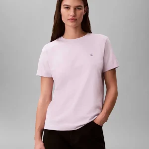 T-SHIRT LILLA CALVIN KLEIN JEANS GIROCOLLO DA DONNA