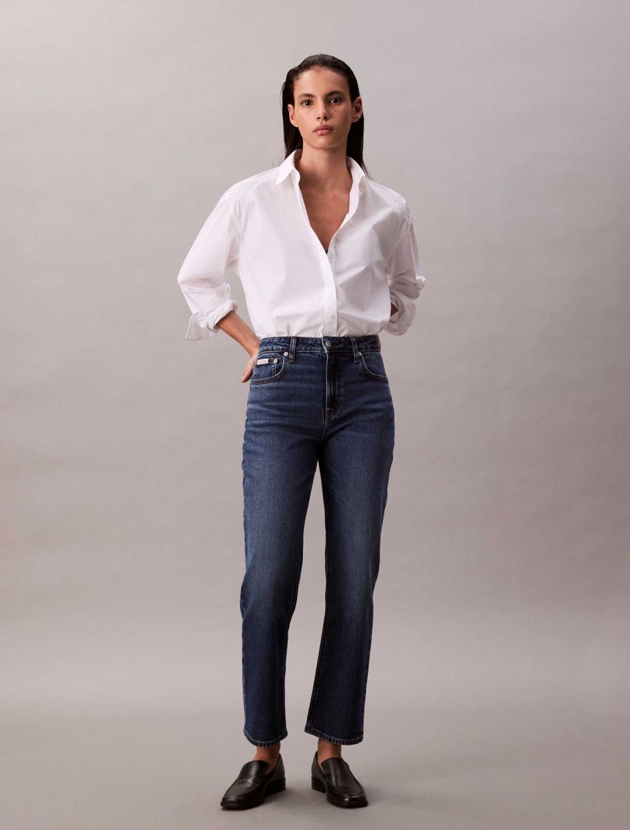 CAMICIA BOXY CROPPED CALVIN KLEIN JEANS DONNA BIANCO - immagine 6