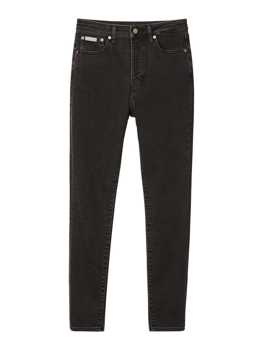 JEANS IN DENIM BLACK CALVIN KLEIN SKINNY VITA ALTA DA DONNA - immagine 3
