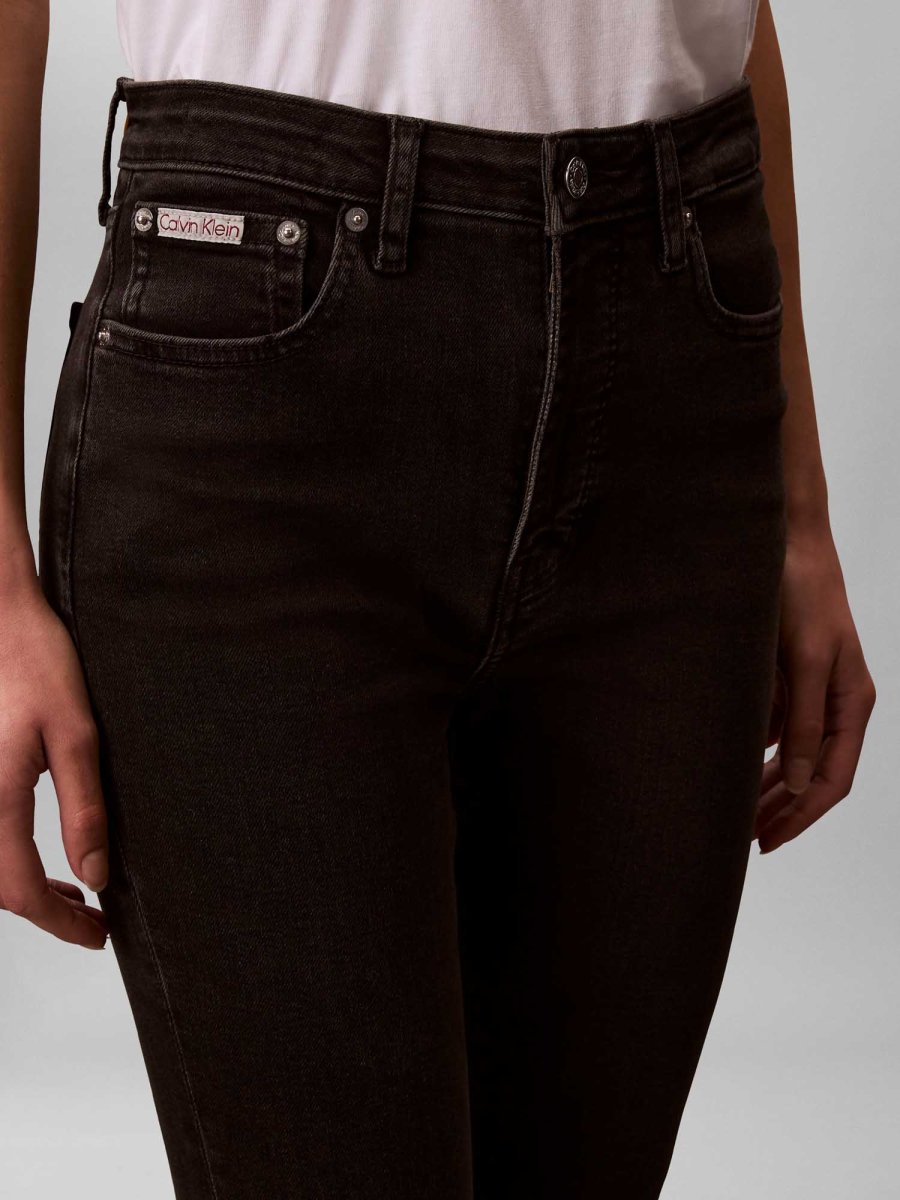 JEANS IN DENIM BLACK CALVIN KLEIN SKINNY VITA ALTA DA DONNA - immagine 6