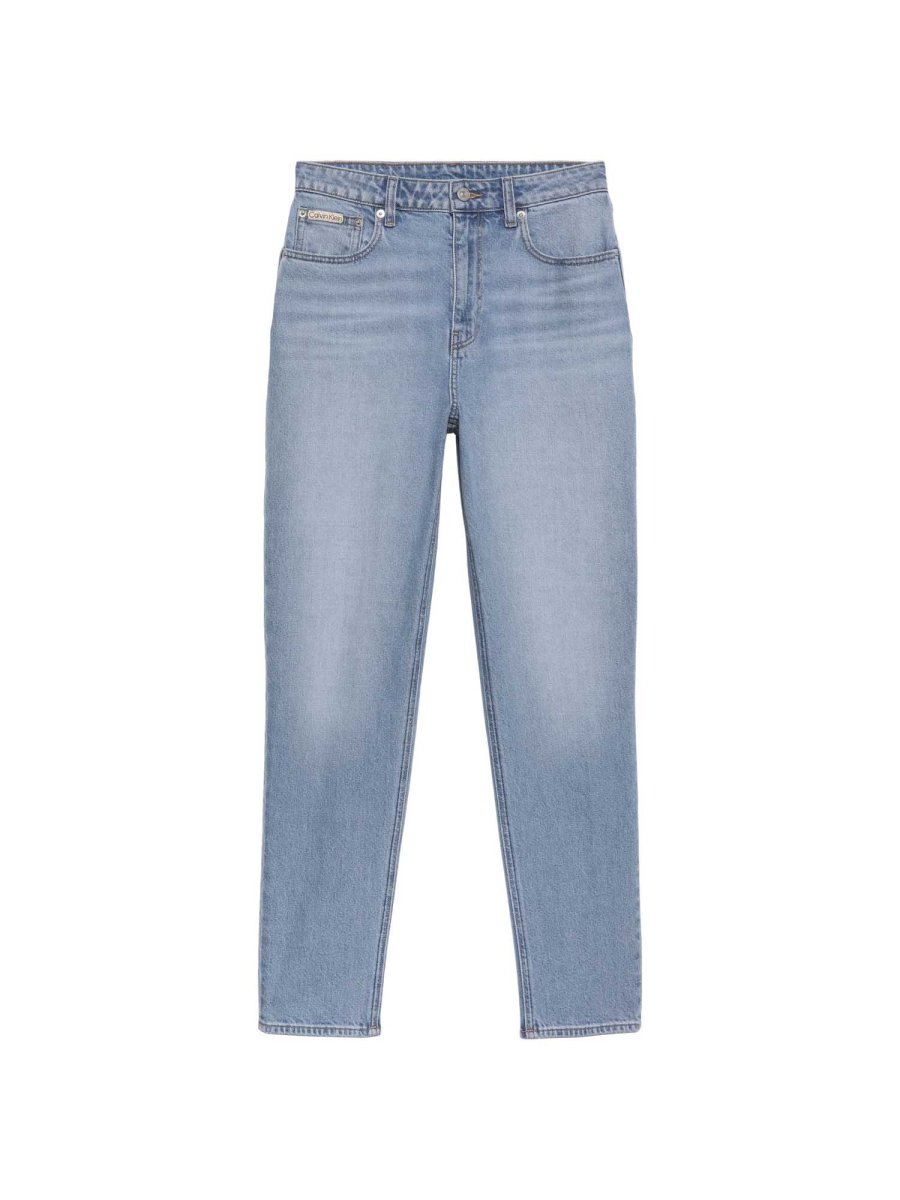 JEANS IN DENIM CHIARO CALVIN KLEIN MOM FIT DA DONNA - immagine 3