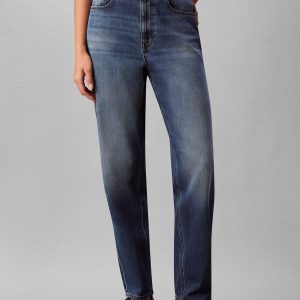 JEANS CALVIN KLEIN TAPERED FIT VITA ALTA DA DONNA