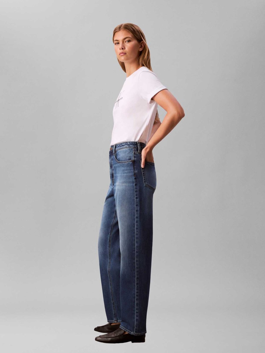 JEANS CALVIN KLEIN TAPERED FIT VITA ALTA DA DONNA - immagine 7