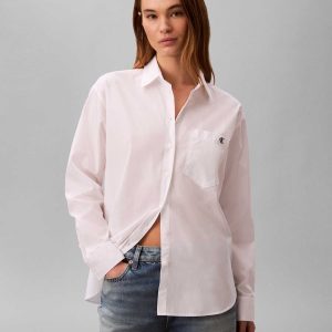 CAMICIA BIANCA CALVIN KLEIN RELAXED FIT DA DONNA
