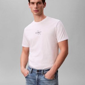 T-SHIRT BIANCO CALVIN KLIEN JEANS MONOLOGO DA UOMO