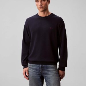 MAGLIA COTTON CREWN CALVIN KLEIN JEANS UOMO BLU