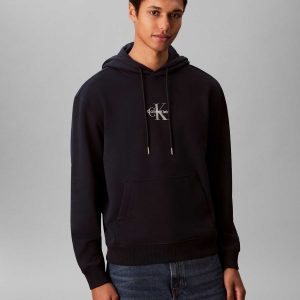 FELPA BLU CALVIN KLEIN MONOGRAM DA UOMO